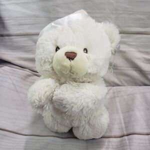 Baby Gund Cream Praying Teddy Bear 8.5 Inch Plush Stuffed Animal Satin Trim Star